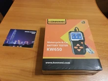 KONNWEI-probador de batería de motocicleta KW650, Analizador de sistema de batería de 12V y 6V, 2000CCA, herramientas de prueba de arranque de carga para el coche