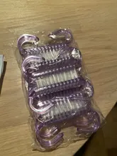 10 unids/lote cepillo de uñas acrílicas 4 Color de uñas de arte manicura pedicura de quitar el polvo de limpieza de plástico cepillos de uñas archivo conjunto de herramientas