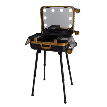 

Maylan Makeup Train Stand Case With Pro Studio Artist Trolley - Black