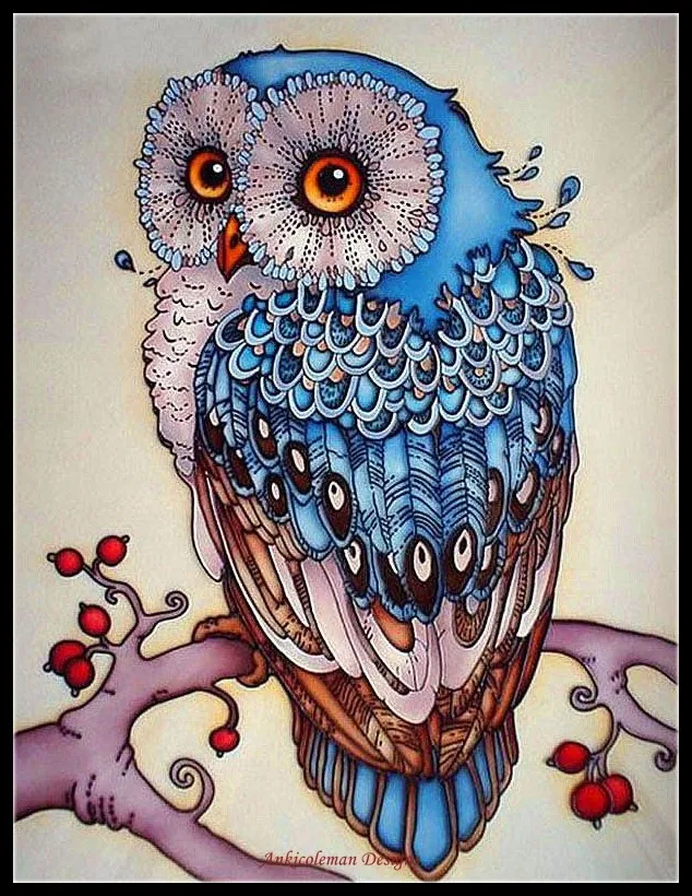 

Owl 3 - Counted Cross Stitch Kits - Handmade Needlework for Embroidery 14 ct Cross Stitch Sets DMC Color