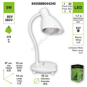 

LÁMPARA DE MESA EL MODELO BASE COLOR BLANCO