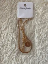 Collar de cadena con colgante de moneda de oro estilo bohemio para mujer, Gargantilla larga con colgante de concha, perla, Luna, mariposa