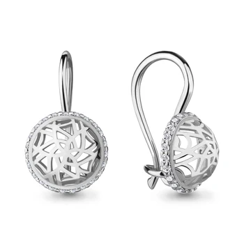 

Aquamarine baby earrings with cubic zirconia, 925 sterling silver