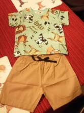 Sanlutoz lindo niños conjuntos de ropa de algodón de manga corta Tops de bebé + Pantalones cortos 2 uds recién nacido Ropa de dibujos animados