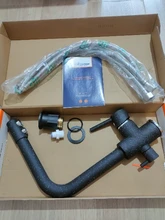 Accoona-grifo de cocina con soporte doble contemporáneo, filtro de agua limpia de doble agujero, purificador de latón, grifo de lavabo, A5179-4