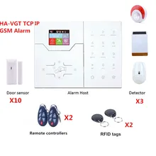 DIY комплект французский голос RJ45 Ethernet сигнализация TCP IP сигнализация GSM умная домашняя система охранной сигнализации с 32 беспроводной зоны