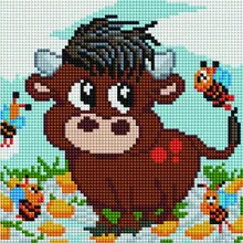 Алмазная мозаика BF 983 Бычок и пчелки 20*20