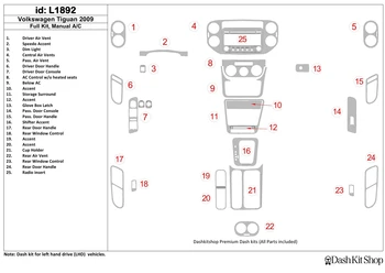 

Interior lining for Volkswagen Tiguan 2009-2009. Set L1892.