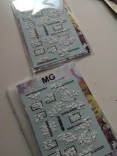 Water-Decals Nail-Sticker Engraved Flower 3d Acrylic White-Color 1pc Z0358 Embossed