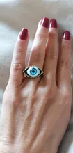Nueva moda clásica diabólico Vintage ojo anillo de dedo ojo Punk bisutería gótica Halloween anillo de regalo