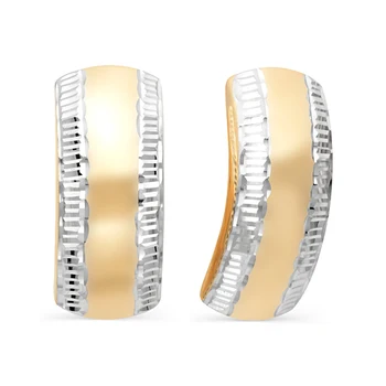 

10-03559 mink gold 585 sterling silver earrings