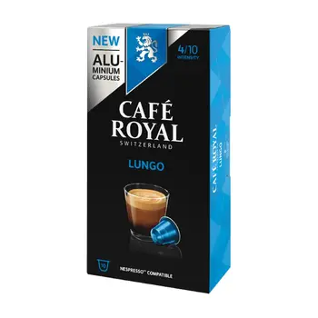 

Lungo Coffee Royal 10 capsules Aluminum compatible Nespresso