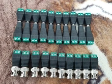 1/2/10 Uds 12V DC hombre conector hembra DC enchufe conector BNC potencia CCTV DC Cable 2,1mm x 5,5 adaptador BNC para la luz de tira llevada