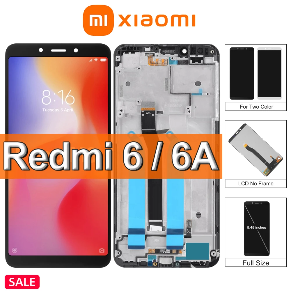 100 Tested Original For Xiaomi Redmi 6a Lcd Display Touch Screen For Redmi 6 Display Assembly