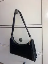 Bolso de compras exquisito para mujer, bolsos grandes de hombro informales Retro, bolso de mano con cadena de Color sólido de cuero para mujer 2020