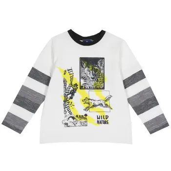 

Longsleeve Chicco, print wild nature, for boys, White