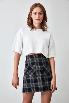 

Trendyol Pocket Detail Plaid Skirt TWOAW21ET0591