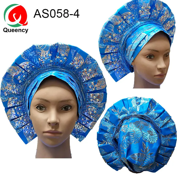 AS058 DHL-цветочный дизайн Африканский sego головной убор тюрбан в стиле геле модное нигерийское головные уборы с камнями для вечерние и праздничные