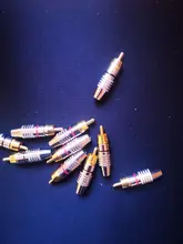 Conector macho RCA sin soldadura, adaptador de enchufe para enchufe de Cable de Audio, vídeo, CCTV, cámara, sin soldadura, alta cantidad, 1/4/10 Uds.