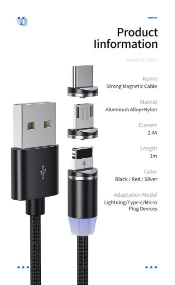YKZ Магнитный USB C для huawei samsung type C type-c зарядный USB C Магнитный кабель Micro USB шнур для сотового телефона провод для iPhone
