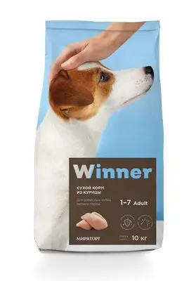 Winner Сухой корм с курицей для собак мелких пород 10кг|Сухой собак| |