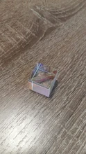 Cubo de vidrio con prisma claro, ornamentos para foto, Prisma dicroico de cristal de siete colores RGB, regalo de novia, cubo óptico rectangular