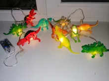 String-Light World-Decor Dinosaur Jurassic Party Christmas LED 10 for Kids Children's