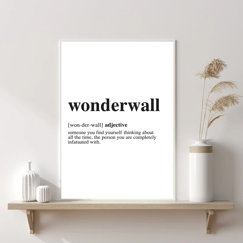 Настенная картина Wonderwall современный минималистский плакат в словаре