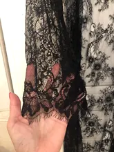 Vestido largo femenino de encaje para verano, traje de baño largo holgado en color blanco y negro con estampado floral para mujer