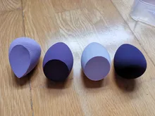 4/1pc maquillaje licuadora Puff cosmético de maquillaje esponja con caja de almacenamiento de la Fundación esponja para polvo herramienta de la belleza de las mujeres Accesorios