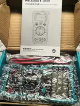 Mileseey-multímetro Digital NCV de rango automático, medidor de voltaje CA/CC, luz Flash, pantalla grande