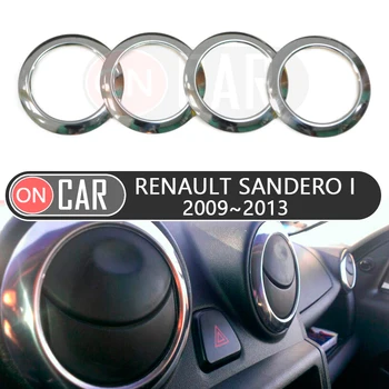 

Chrome trim air deflector for Renault Sandero 2009-2018 | Dacia Sandero car styling chromium interior decoration accessories