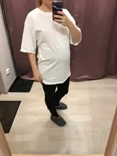 Oversize Tee Shirt Hipster Long-Tops Basic Harajuku Summer Korean Solid-Color Casual