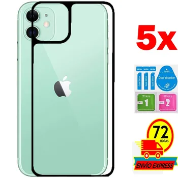 

5x Protectors Screen Rear Glass Back Full Black for for Apple IPhone 11 KIT