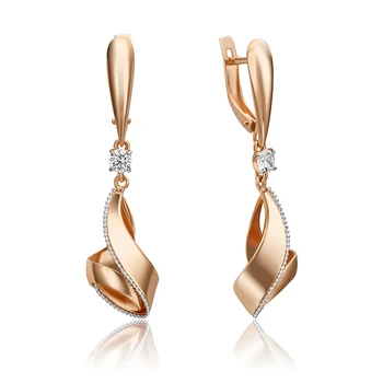 

585 sterling gold earrings, platinum brand, art. 02-4520-501-1111-38