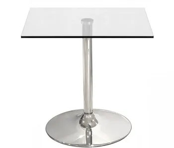 

Table BERNIE NEW, chrome plated, Crystal 70x70 cms