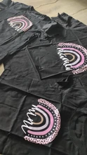 Camiseta a juego con estampado de Arco Iris para madre e hija, camiseta de manga corta con apariencia familiar, ropa de madre e hija, 1 unidad