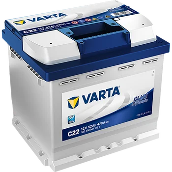 

VARTA C22 battery car 52Ah 470A 207x175x190 positive right 552400047 BLUE DYNAMIC