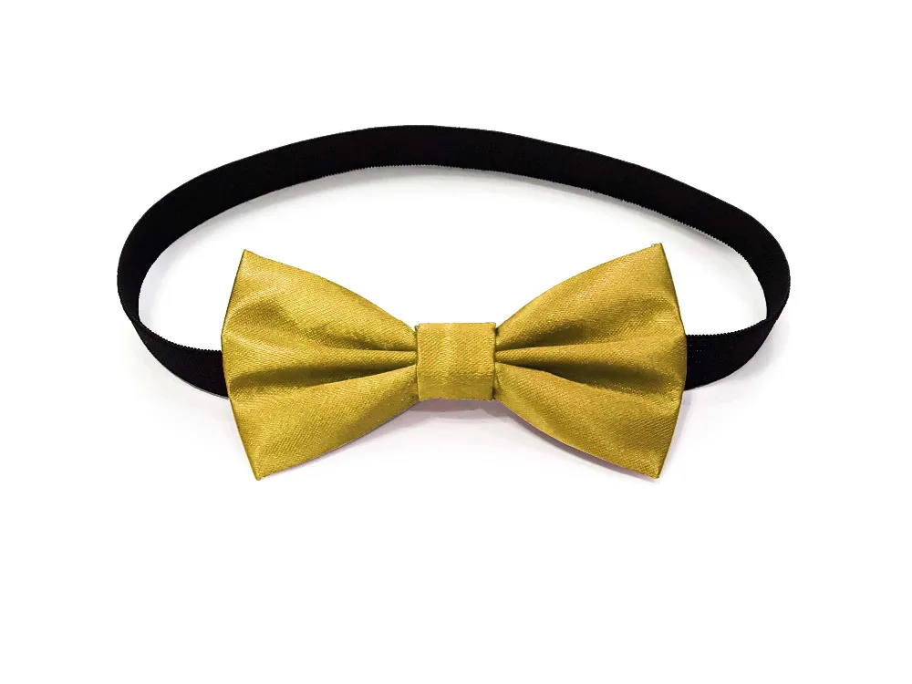 Бабочка на резинке золотистая