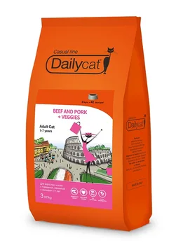 

Dailycat casual line adult beef and pork + veggies for cats beef/pig/carrier-3 kg x 1 pc