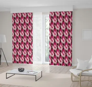 

Curtain Ikat Pattern with Vinous and Pink Colors 2014geometrical Drawing Abstract Artwork