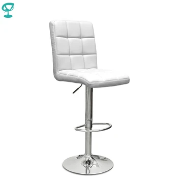 

94508 Barneo N-48 Leather Kitchen Breakfast Bar Stool Swivel Bar Chair white color free shipping in Russia