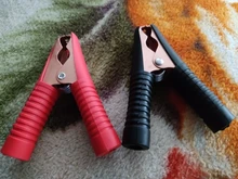2Pcs Red+Black Car Alligator Clips Battery Clamps Crocodile Clip 100A Aligator Clips