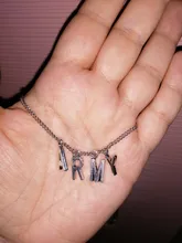 Pop Coreano de moda aleación Simple cartas ejército clavícula collar de cadena para las mujeres Vintage de Metal colgante de joyería al por mayor