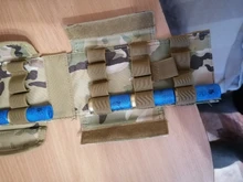 Bolsa de carcasa de munición táctica, 25 balas, calibre 12, riñonera Molle, soporte para pistola de tiro, Cartucho para Rifle, accesorios de caza