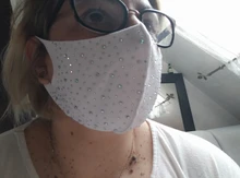 4pc brillo ostentoso diamantes cara MaskReusable boca lentejuela brillante Anti Haze a prueba de polvo máscara de protección máscara mascarillas