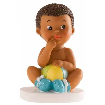

Figure Pie Baby Boy Mulatto Ball piel Morena-Details and gifts for weddings, christening suits, communions