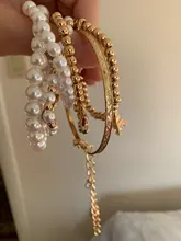 Tocona 6 unids/set de oro de moda cuentas de colores estrella perla multicapa con cuentas pulseras para las mujeres encanto regalo de joyas de fiesta 5483