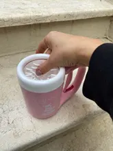 Taza limpiadora portátil de silicona suave para mascotas, limpiador de pies rápido manual con un clic
