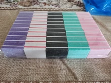 Mini bloques de doble cara para limas de uñas, esponja colorida, tira de tope de lijado, herramientas de manicura de pulido, 10/25/50 Uds. Por lote